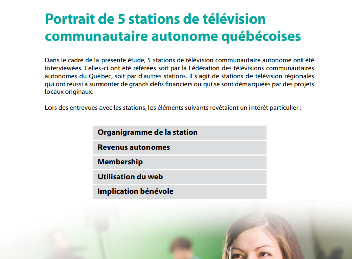 5 TCA ont été rencontrées par Marie-Chantal Fortin pour obtenir une juste perspective sur la situation de CJSR